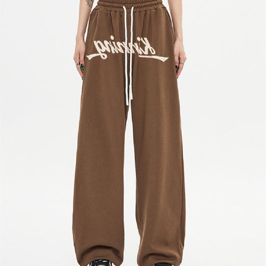 Women's Casual Brown Sports Pants