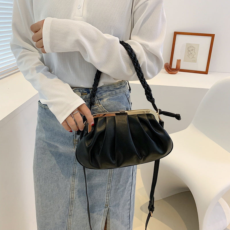 Fashion Pleated One-shoulder Cloud Bag
