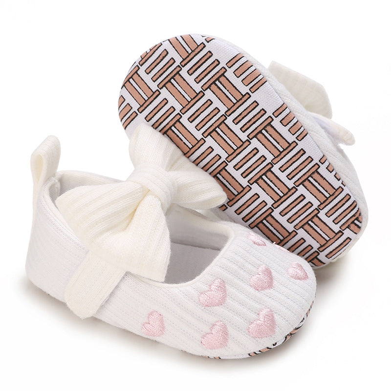 Years Old Baby Cotton Love Pattern Princess Baby Toddler Shoes