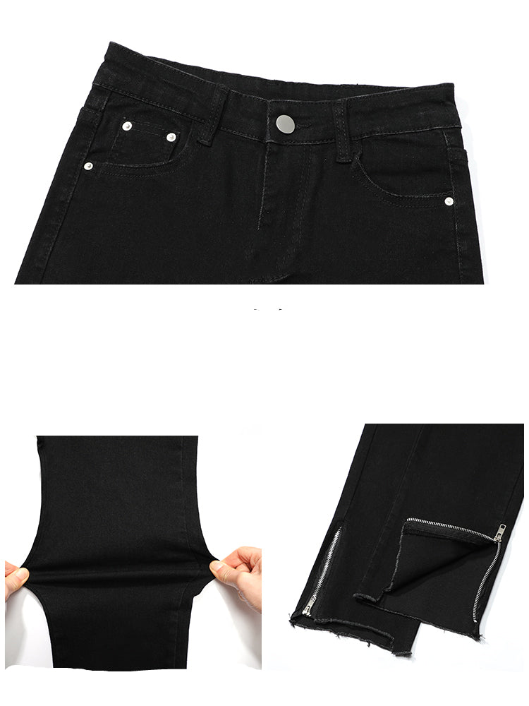 High Waisted Thin Nine Point Small Cigarette Pipe Women's Pants Spring And Autumn
