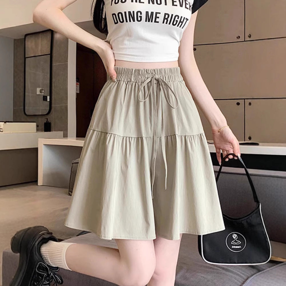 Lazy Style Thin Oversized Casual Shorts Skirt