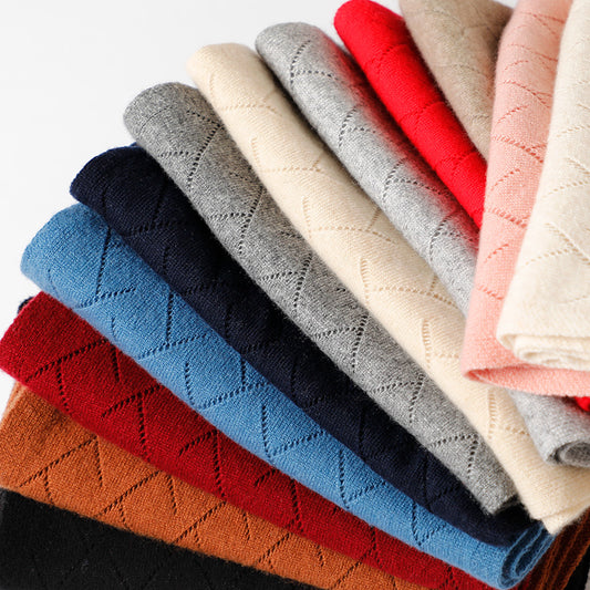 Women's Wool Short Korean-style Versatile Knitted Hollow Scarf