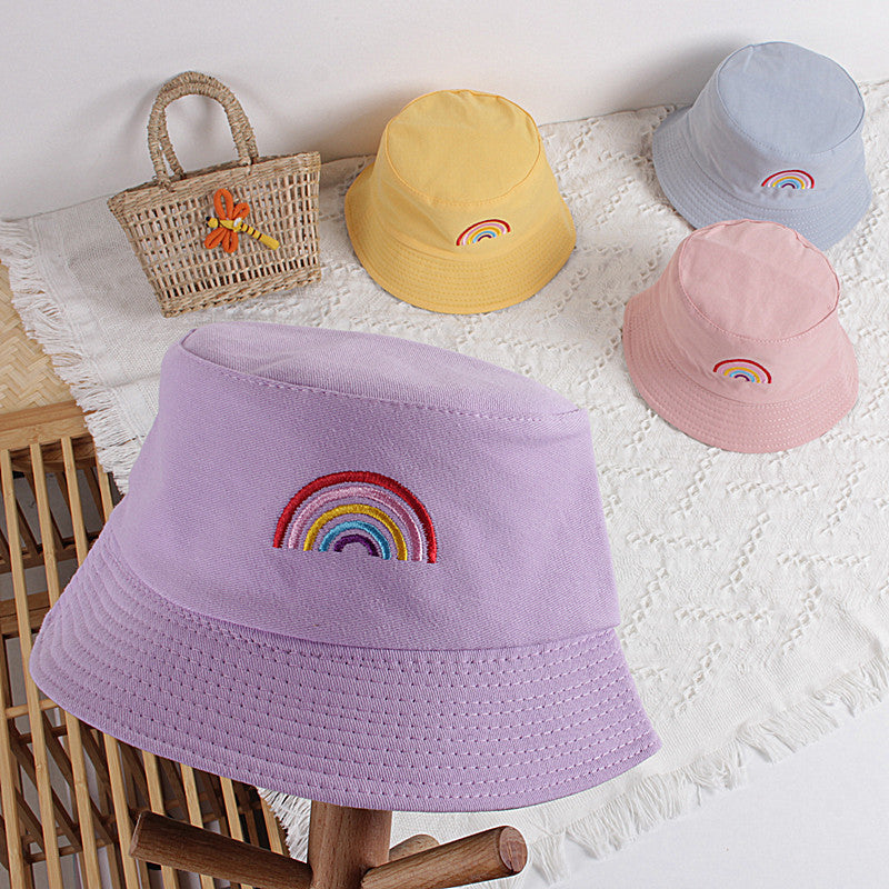 Children's Rainbow Bucket Hat Sun-proof