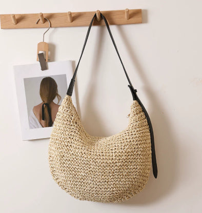Simple Casual Paper String Hand-woven Bag Tote Bag