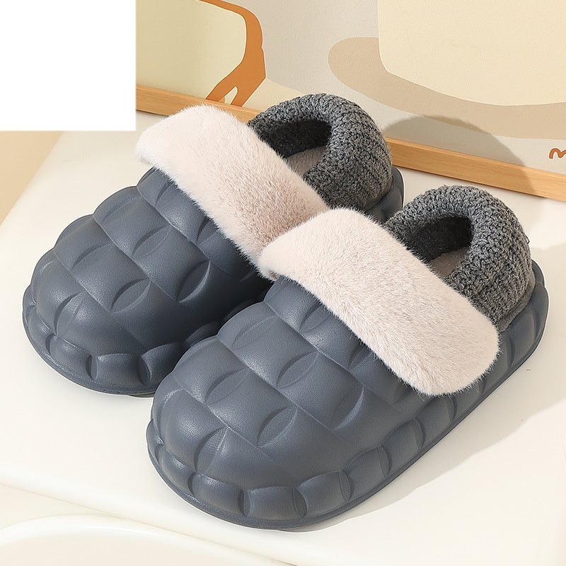 Removable And Washable Cotton Slippers Women's Autumn And Winter Bag Heel