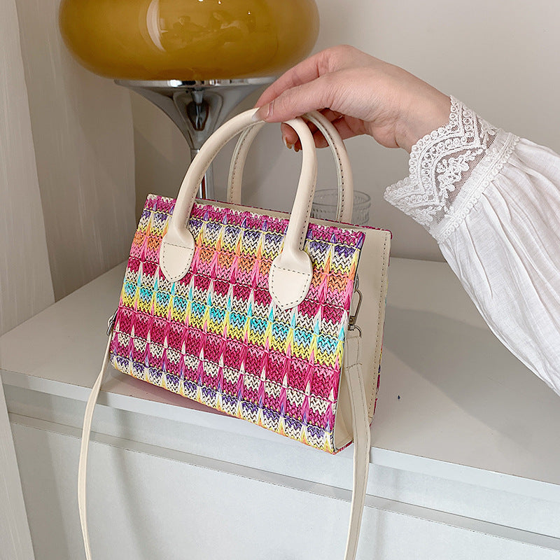 Women's Fashion Woven Single Shoulder Crossbody Bag
