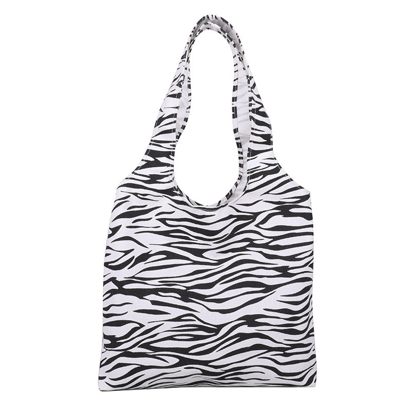 Cow Pattern Canvas Bag For Women's Spring New Crossbody