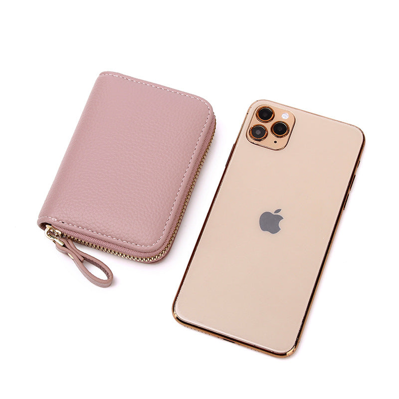 Anti-theft Swiping Expanding Card Holder Men's Ladies Card Holder Card Holder Multifunctional Zipper Small Wallet