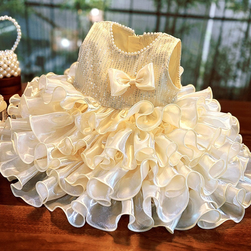 Light Luxury Western-style Birthday Princess Dress Performance Gown Wedding Flower Girl Dress
