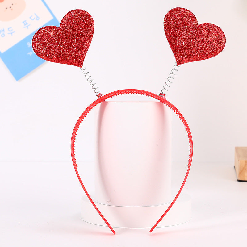 Red Heart Headband Accessories Three-dimensional
