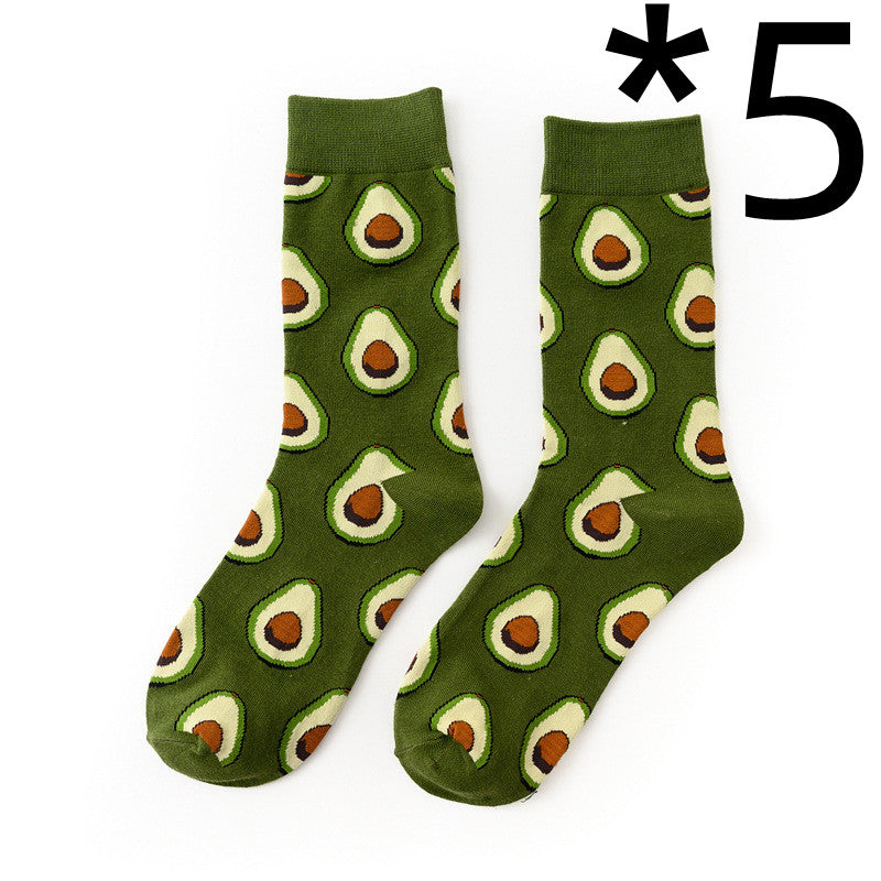 Creative avocado pattern cotton in the tube