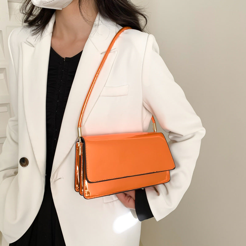 Fashion Laser Pure Color All-matching One Shoulder Underarm Bag