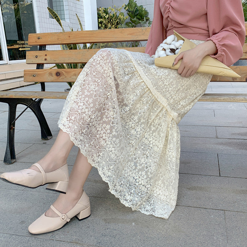 New Women's High Waist Slimming Midi Skirt