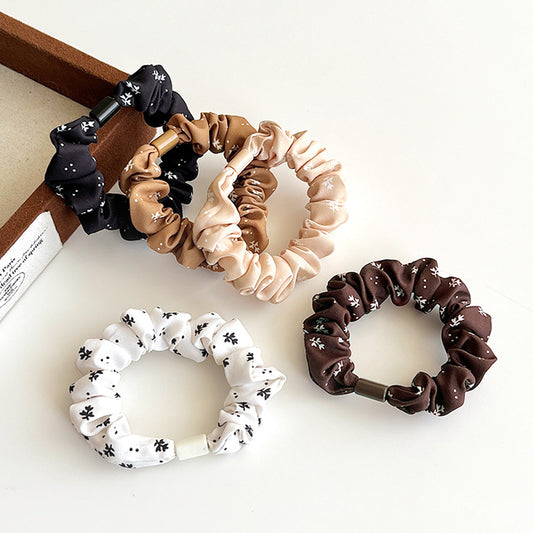 French Floral Small Intestine Hair Band Simple High Elastic Rubber Band