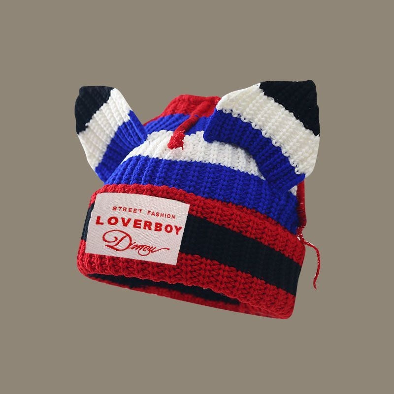 Wool Knitted Woolen Cap Cute Warm