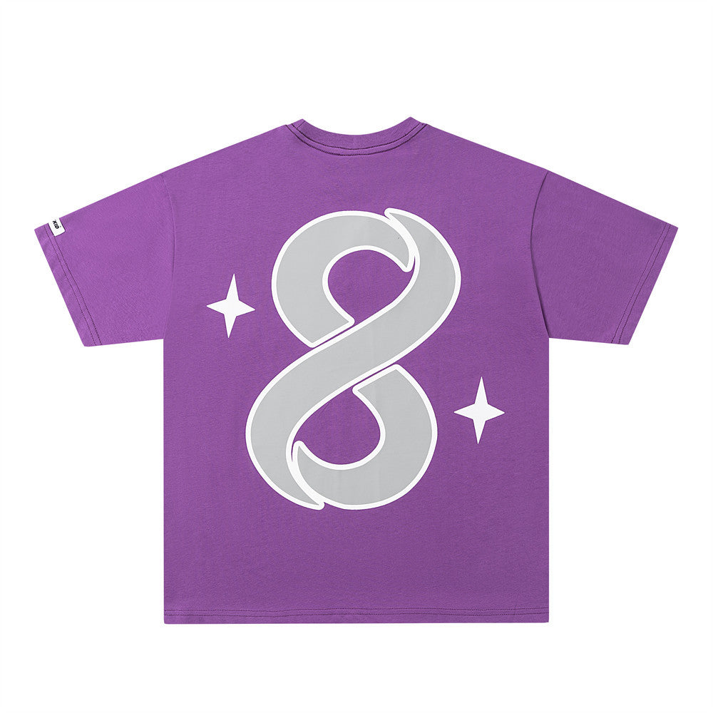 Digital 8 Printed Short-sleeved T-shirt For Men