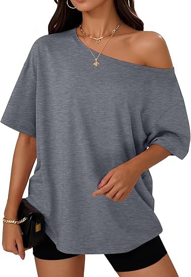 Women's T-shirt Casual Fashion Diagonal Collar Top