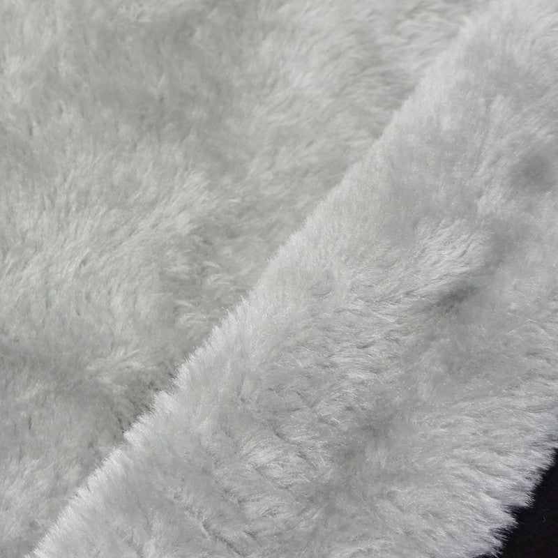 Autumn And Winter Hooded Side Seam Pocket Plush Collarless Coat