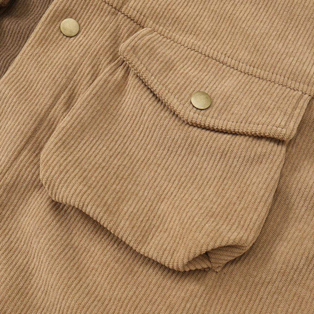 Asymmetric Color Contrast Patchwork Workwear Jacket