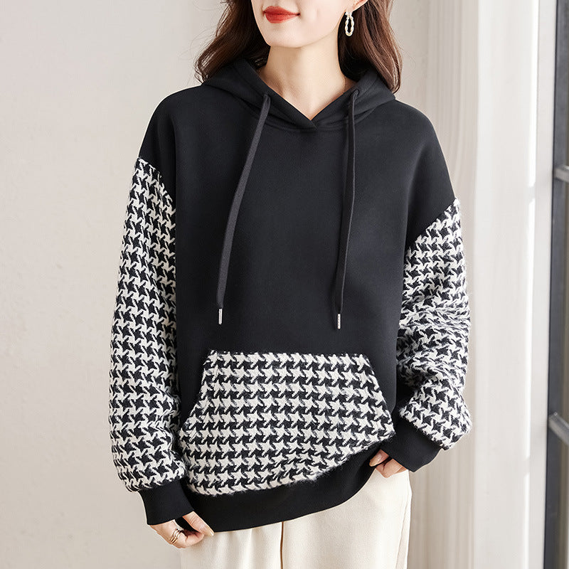 Loose All-matching Western Style Youthful-looking Long Sleeve Pullover Top