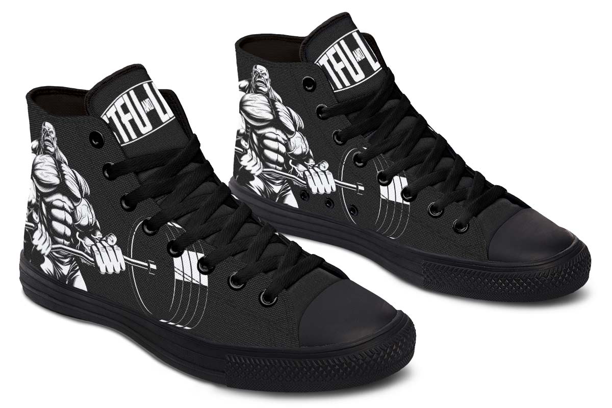 Men's And Women's Fashion Color Printing High-top Canvas Shoes