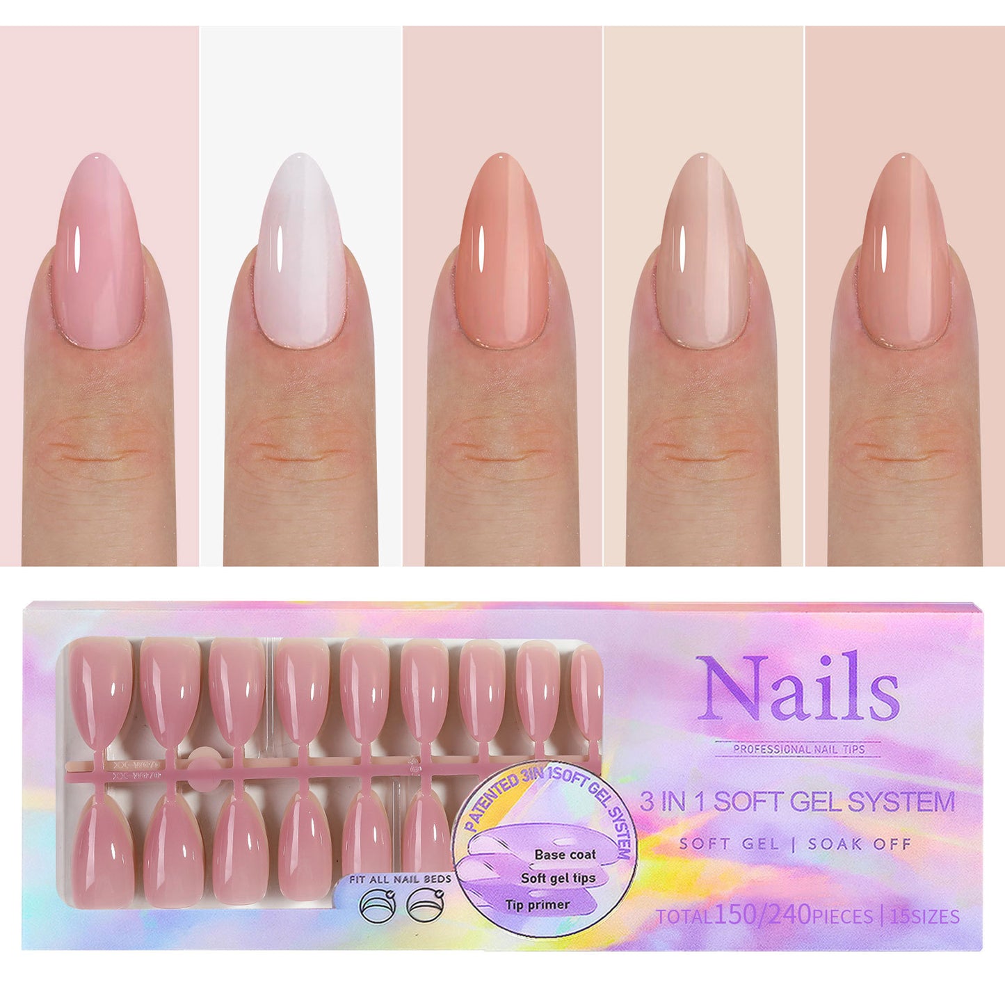 Nude Seamless Wear Armor Removable Nail Stickers