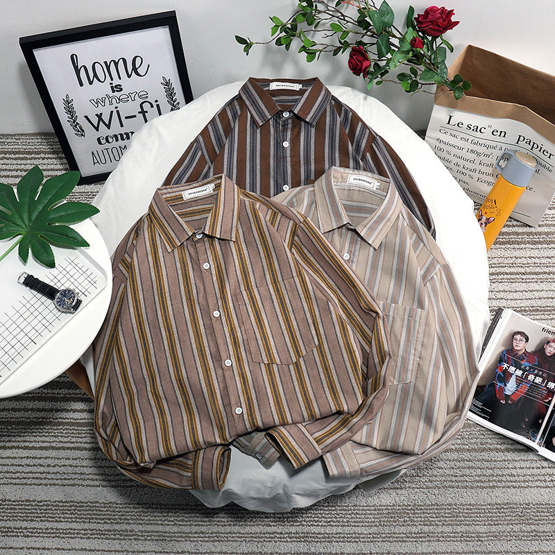 Men's Korean Style Jacket Loose Tide Brand Ins Lapel Shirt
