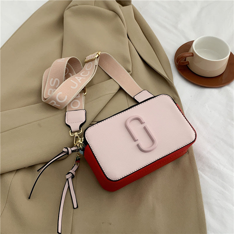 Taske, moderigtig, bred skulderrem, crossbody, lille taske, moderigtig, all-match lille firkantet taske