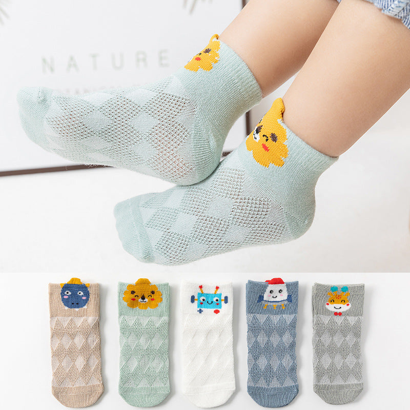 Cartoon Cotton Socks For Small And Medium-sized Children