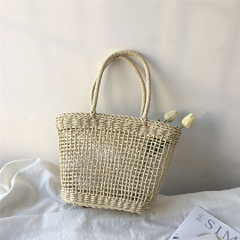 Fashion Simple Casual Hollow Straw Bag