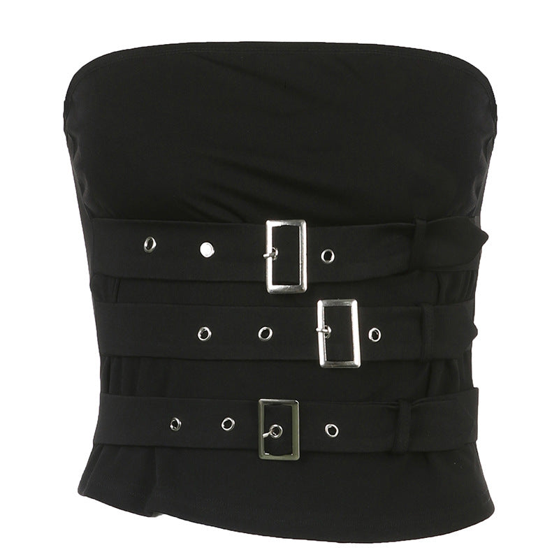 Strap Metal Adjustable Buckle Bra Vest