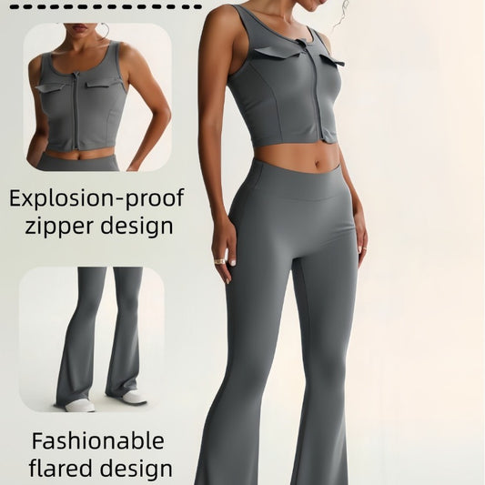 Yoga Workout Beauty Back High Waist Hip Lift Tight Belly Trimming Sports Suit
