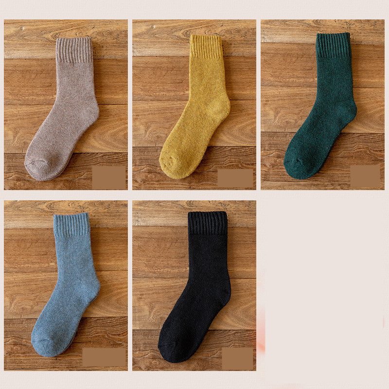 Plus Velvet Thick Warm Towel Long Tube Cotton Socks