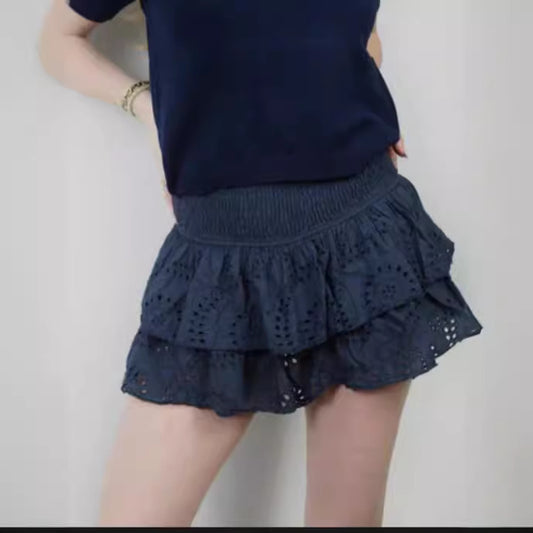Women's Skirt Pleated Ruffle Print