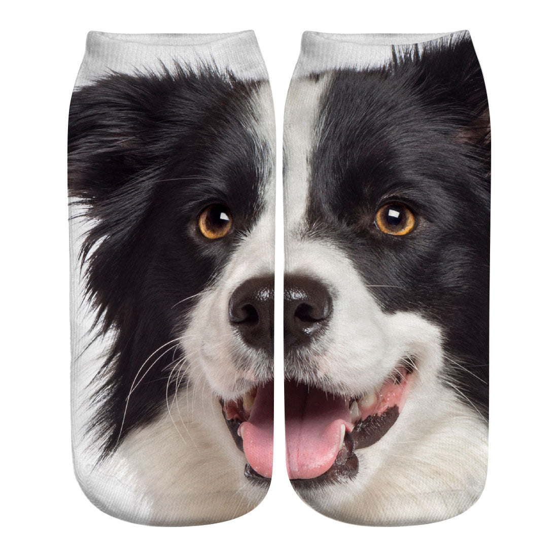Big Face Cat 3D Printing Socks Short Tube Women's Boat