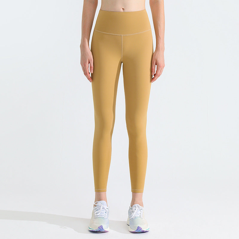 Double-sided Brushed Yoga Pants Women's Nude Butt Lift High Waist