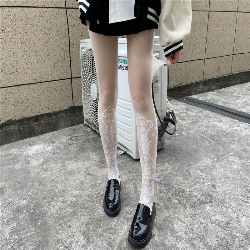 Elegant Hollow Out Flower Pantyhose   15D