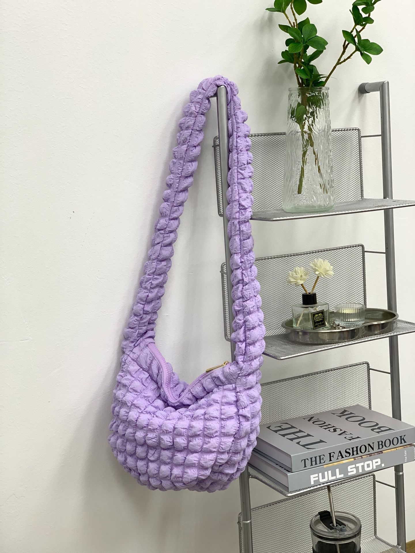 Kvinders Fashion Casual Rhombus Plisseret Skuldertaske