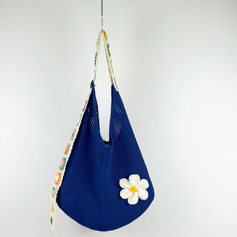 Women's Woven Shoulder Bag Hollow Flower