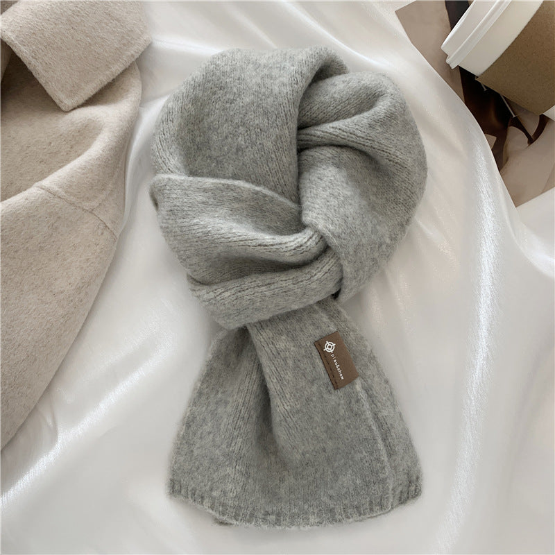 Soft Waxy Knitted Cashmere Warm Scarf Student Girl